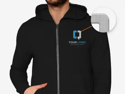 Personalized Premium Zip Hoodie | Add Own Text, Logo or Design 